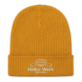 Ribbed knit beanie | Mustard