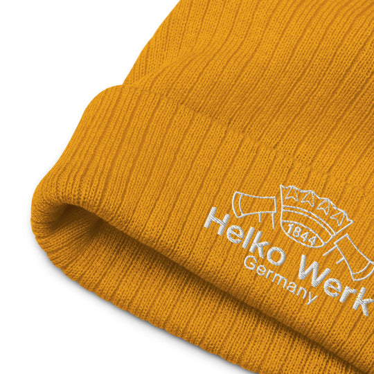 Ribbed knit beanie | Mustard