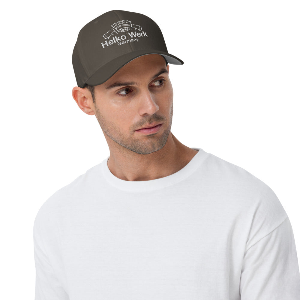 Fitted Baseball Cap Light Grey